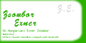 zsombor exner business card